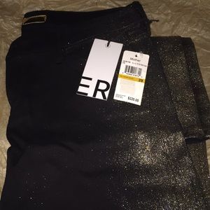 Mother Black Jeans with gold sparkle